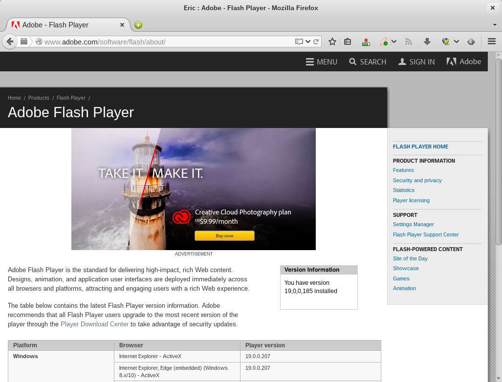 download flash player last version firefox