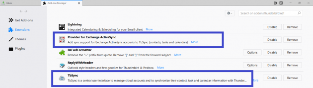 thunderbird gmail contacts synchronization