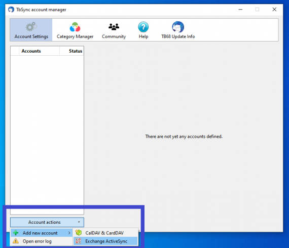 thunderbird calendar sync