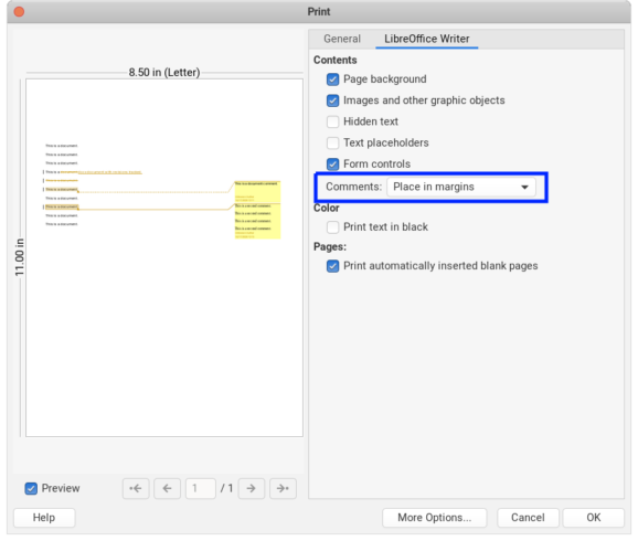Printing Comments In Page Margins In LibreOffice SysTutorials