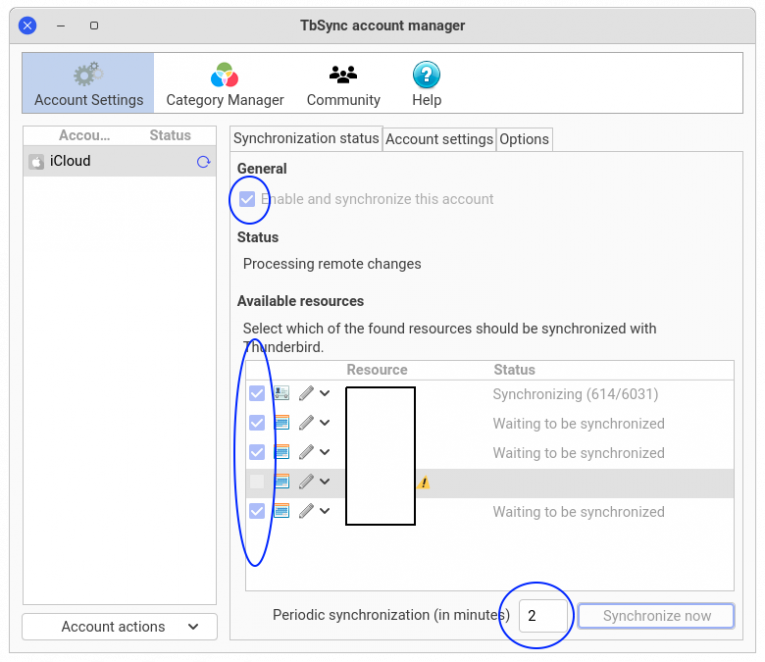 Synchronizing Thunderbird Calendar with Apple iCloud Calendar