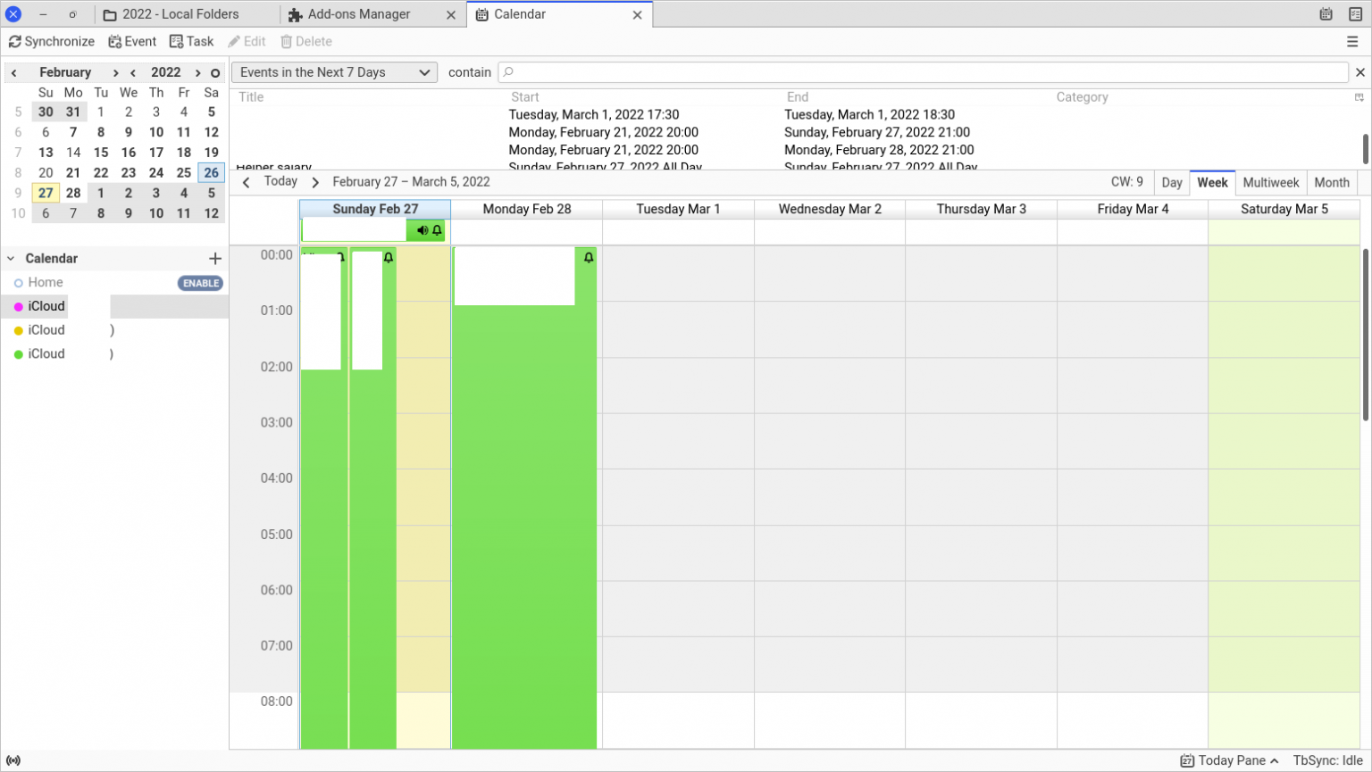 Synchronizing Thunderbird Calendar with Apple iCloud Calendar